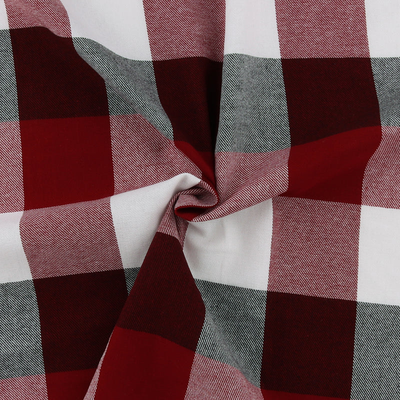 Tartan en Coton Brossé - NOAH - 035 - Rouge