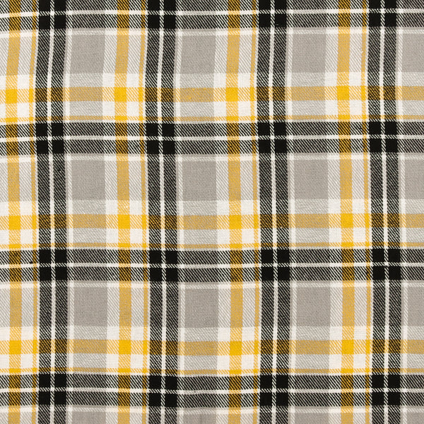 Tartan en Coton Brossé - NOAH - 036 - Jaune