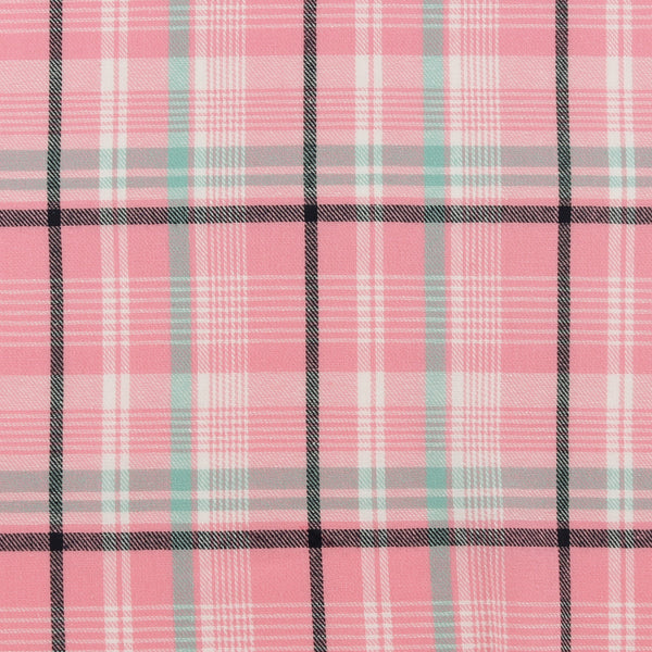 Tartan en Coton Brossé - NOAH - 038 - Rose