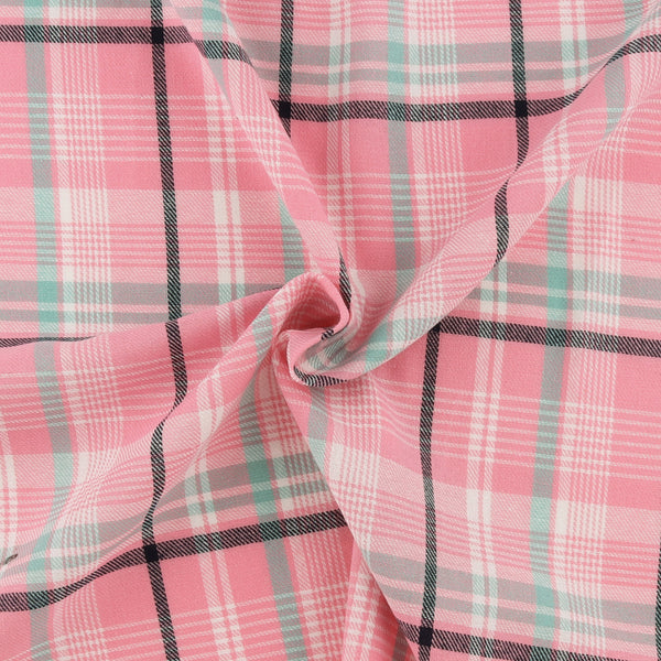 Brushed Cotton Plaid - NOAH - 038 - Pink