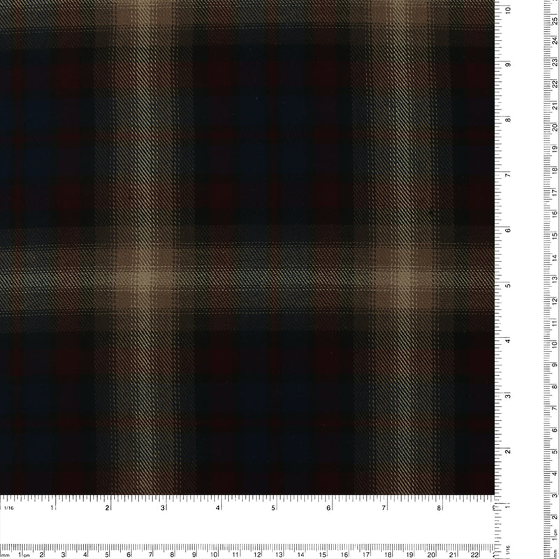 Tartan en Coton Brossé - NOAH - 039 - Bourgogne