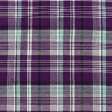 Tartan en Coton Brossé - NOAH - 040 - Mauve