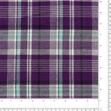 Tartan en Coton Brossé - NOAH - 040 - Mauve