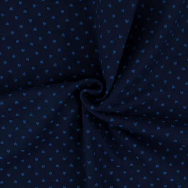 Wide Printed Flannelette - BUNNY - 003 - Navy