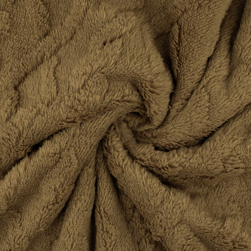 Solid Sherpa Fleece - CUDDLE - 001 - Light Brown