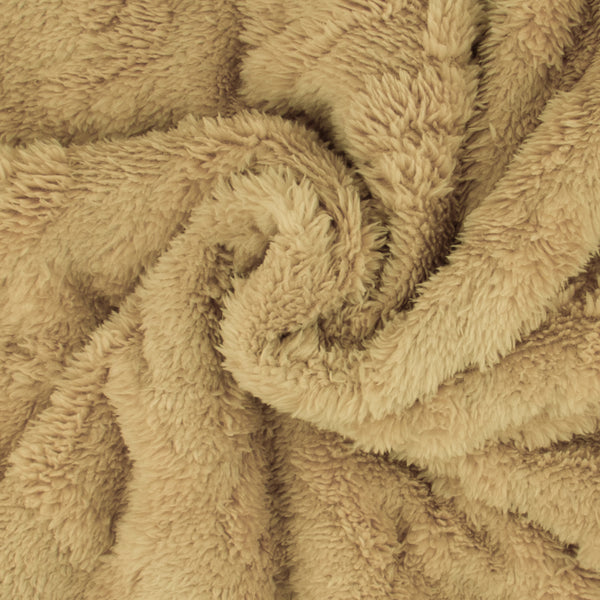 Solid Sherpa Fleece - CUDDLE - 002 - Camel