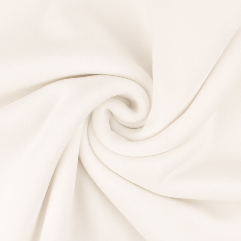 Chenille Bonded to Fleece - SNUGGLY  - 003 - White