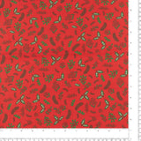 Printed Cotton Poplin - CHRISTMAS - 004 - Red