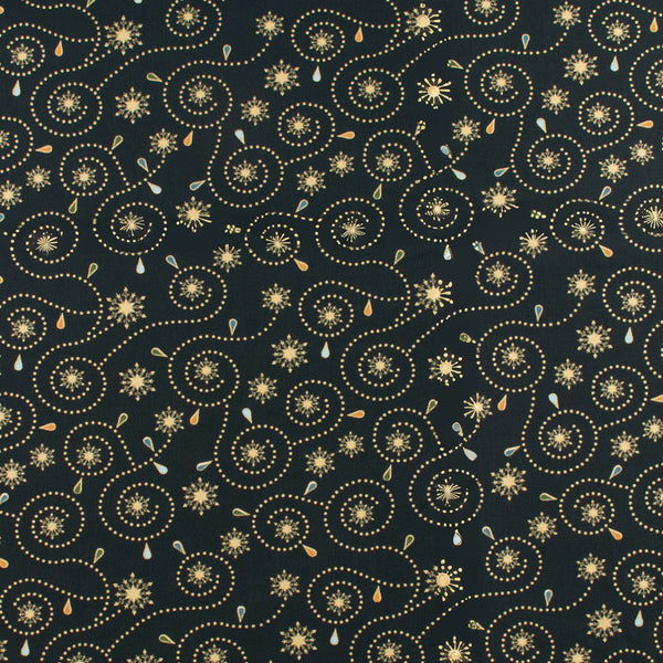 Printed Cotton Poplin - CHRISTMAS - 014 - Dark Navy
