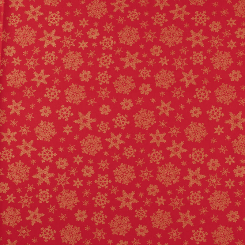 Printed Cotton Poplin - CHRISTMAS - 020 - Red