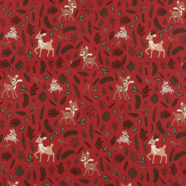 Printed Cotton Poplin - CHRISTMAS - 023 - Red