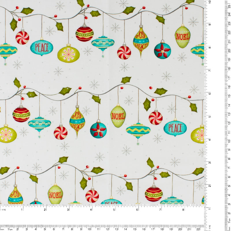 Windham Fabrics - Printed Cotton - A VERY TERRI CHRISTMAS - 001 - Ivory