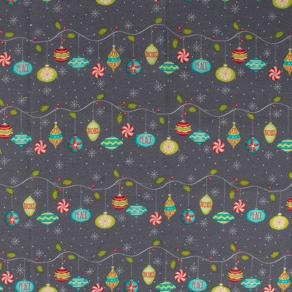 Windham Fabrics - Printed Cotton - A VERY TERRI CHRISTMAS - 002 - Charcoal