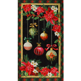 Windham Fabrics - Panneau de Coton Imprimé 23 x 44 po (60 x 112 cm) - &lt;HOLIDAY SPLENDOR&gt; - 001 - Noir