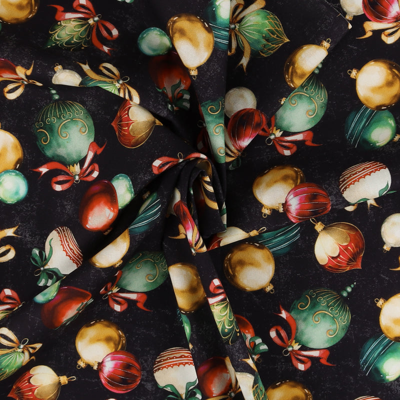 Windham Fabrics - Coton imprimé - &lt;HOLIDAY SPLENDOR&gt; - 002 - Noir