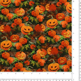 3 Wishes Fabrics - Coton Imprimé - «AN EERIE WELCOME» - 001 - Orange