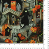 3 Wishes Fabrics - Printed Cotton - AN EERIE WELCOME - 002 - Multicolor