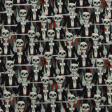 3 Wishes Fabrics - Printed Cotton - AN EERIE WELCOME - 005 - Black