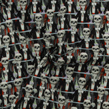 3 Wishes Fabrics - Coton Imprimé - «AN EERIE WELCOME» - 005 - Noir