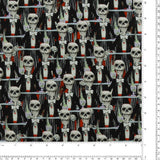 3 Wishes Fabrics - Printed Cotton - AN EERIE WELCOME - 005 - Black