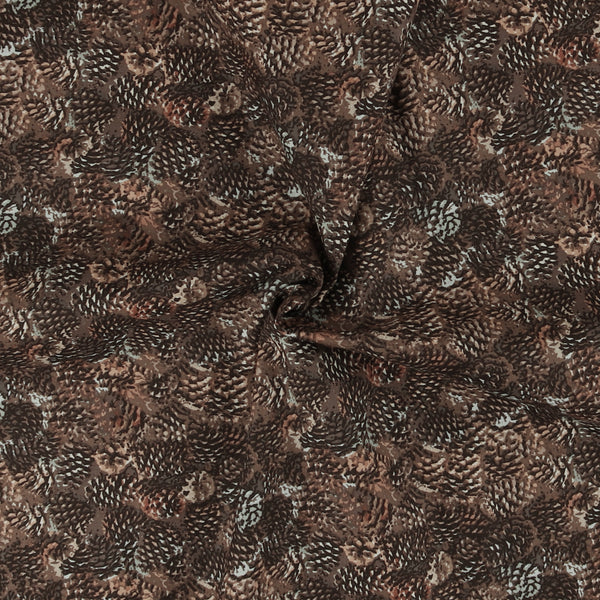 Henry Glass - Printed Cotton - MOOSE LODGE - 005 - Brown