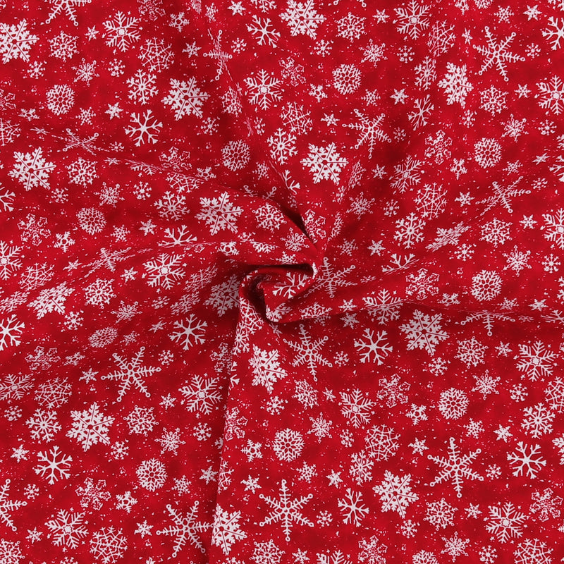 Henry Glass - Printed Cotton - SNOW CREW- 009 - Red