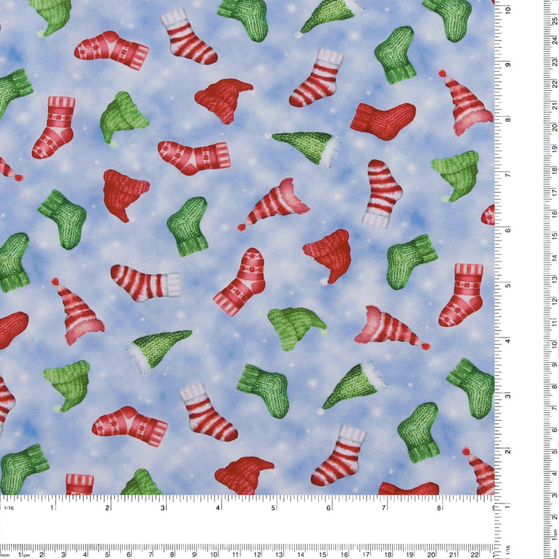 Digital Printed Cotton - HOLIDAY MINIS - 001 - Frost