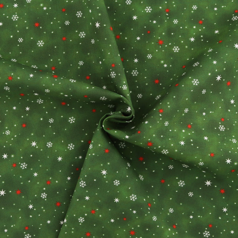 Digital Printed Cotton - HOLIDAY MINIS - 003 - Green