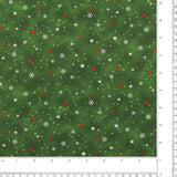 Digital Printed Cotton - HOLIDAY MINIS - 003 - Green