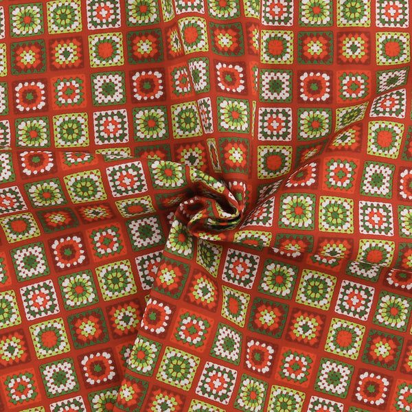 Digital Printed Cotton - HOLIDAY MINIS - 008 - Red