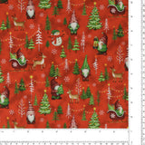 Digital Printed Cotton - HOLIDAY MINIS - 010 - Red