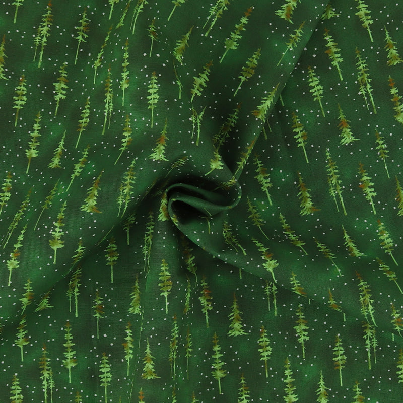 Digital Printed Cotton - HOLIDAY MINIS - 014 - Green