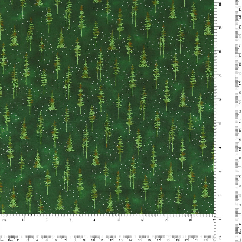 Digital Printed Cotton - HOLIDAY MINIS - 014 - Green