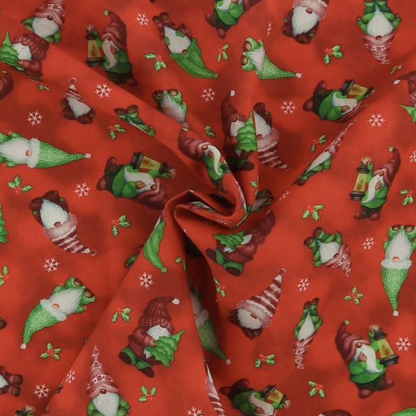 Digital Printed Cotton - HOLIDAY MINIS - 015 - Red