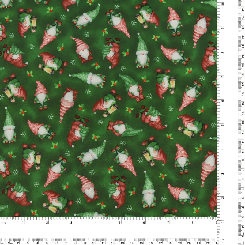 Digital Printed Cotton - HOLIDAY MINIS - 016 - Green