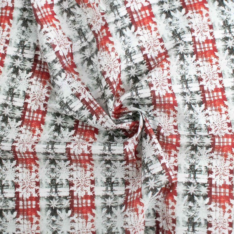 HOMESTEAD HOLIDAYS Digital Printed Cotton - HOMESTEAD HOLIDAYS - 001 - Grey & Red