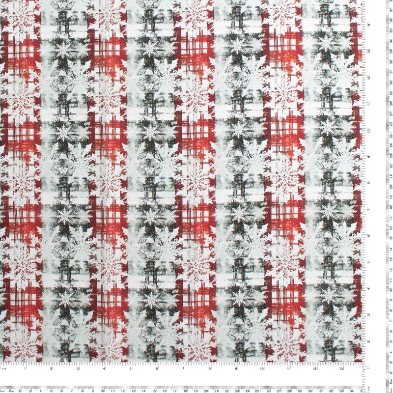 HOMESTEAD HOLIDAYS Digital Printed Cotton - HOMESTEAD HOLIDAYS - 001 - Grey & Red