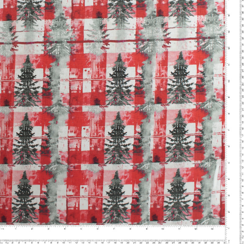 HOMESTEAD HOLIDAYS Digital Printed Cotton - HOMESTEAD HOLIDAYS - 005 - Grey & Red