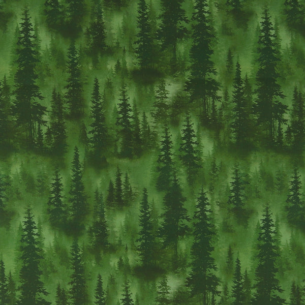 Digital Printed Cotton - WINTER WONDERLAND - 006 - Green