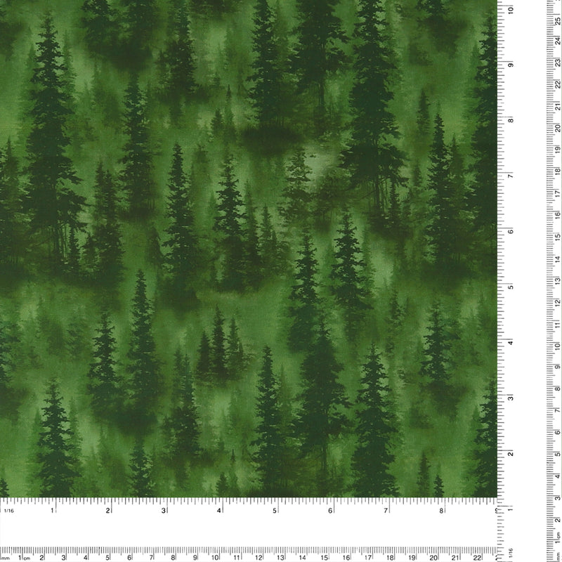 Digital Printed Cotton - WINTER WONDERLAND - 006 - Green