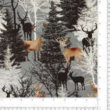 Digital Printed Cotton - WINTER WONDERLAND - 008 - Grey