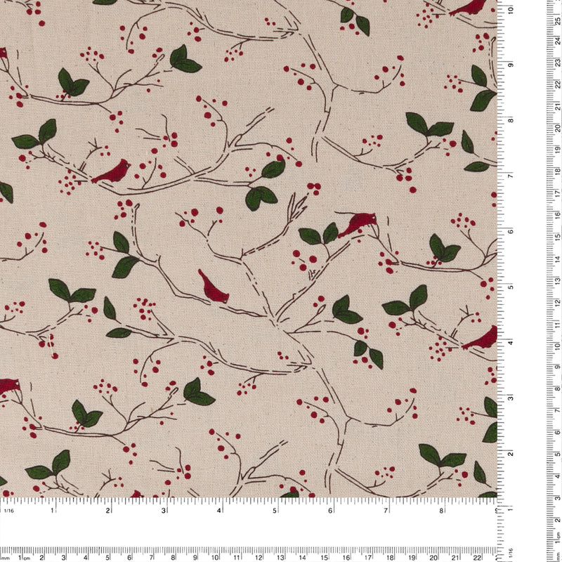 Printed Cotton - HOMESPUN HOLIDAYS - 003 - Cardinal