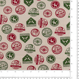 Printed Cotton - HOMESPUN HOLIDAYS - 005 - Christmas Stamp