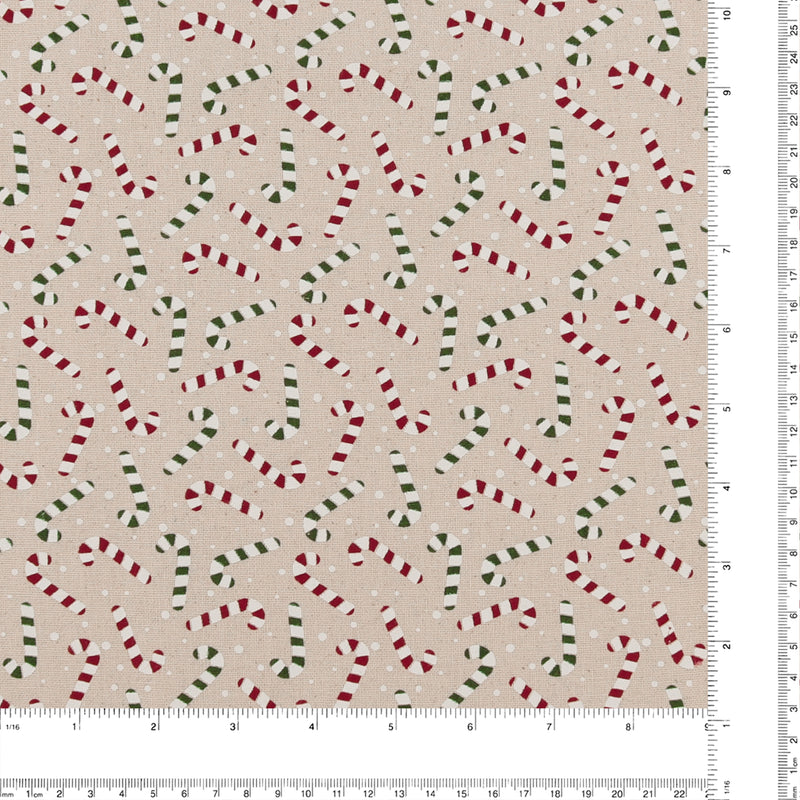 Printed Cotton - HOMESPUN HOLIDAYS - 006 - Candycane