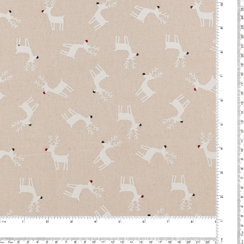 Printed Cotton - HOMESPUN HOLIDAYS - 007 - Reindeer