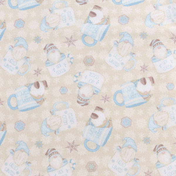 Henry Glass - Printed Flannelette - I LOVE SN'GNOMIES - 002 - Antique