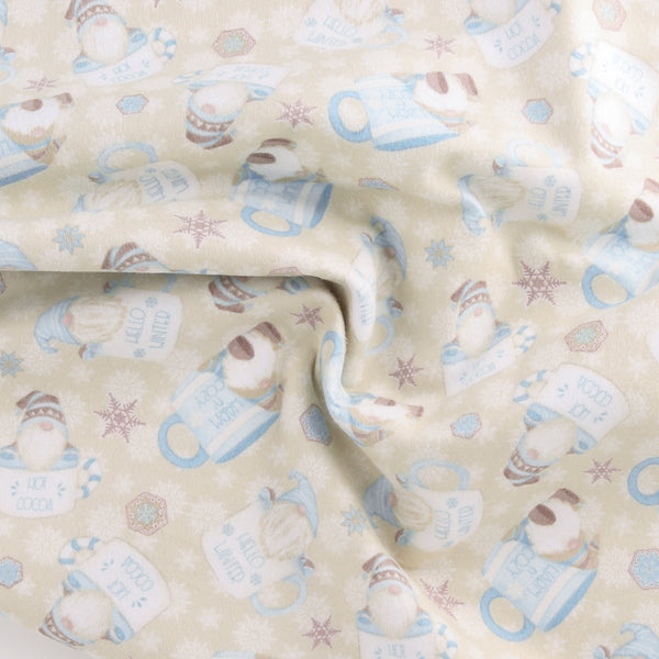 Henry Glass - Printed Flannelette - I LOVE SN'GNOMIES - 002 - Antique