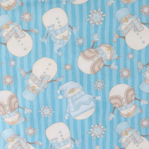 Henry Glass - Printed Flannelette - I LOVE SN'GNOMIES - 003 - Aqua