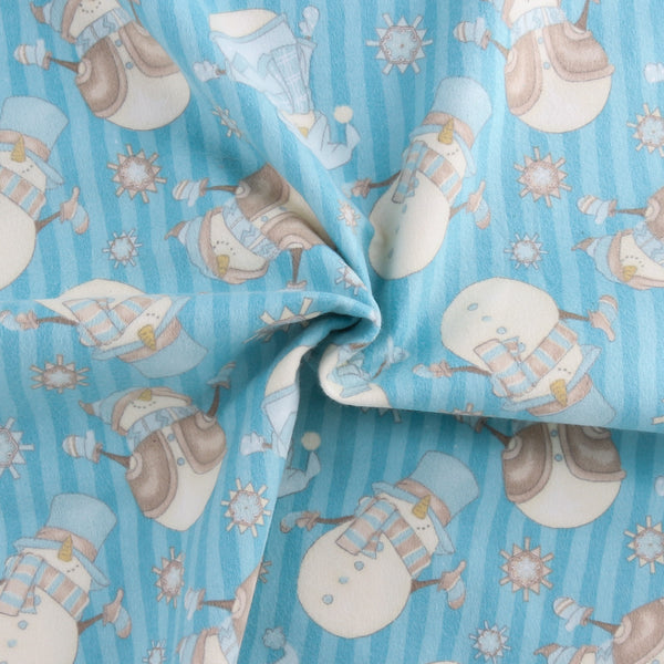 Henry Glass - Printed Flannelette - I LOVE SN'GNOMIES - 003 - Aqua