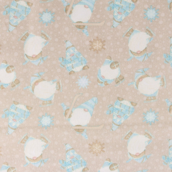 Henry Glass - Printed Flannelette - I LOVE SN'GNOMIES - 008 - Sand